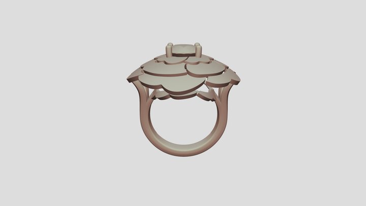 Flower Ring 3D Model