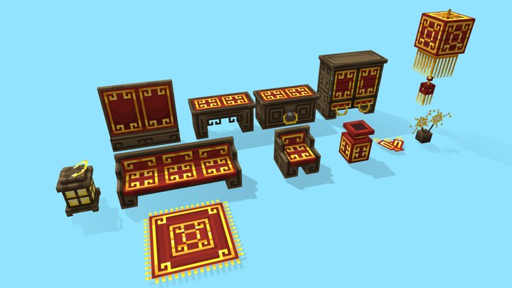 Lunar new year pack 3D Model