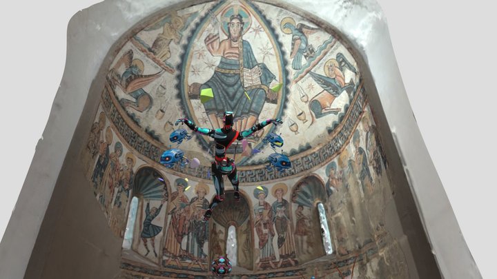12th century, Catalan fresco - MFA BOSTON 3D Model