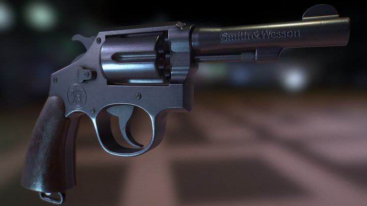 Smith & Wesson Model 10 Revolver 3D Model