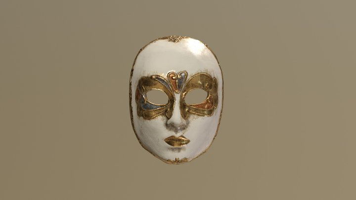 Venetian mask for women 3D Model