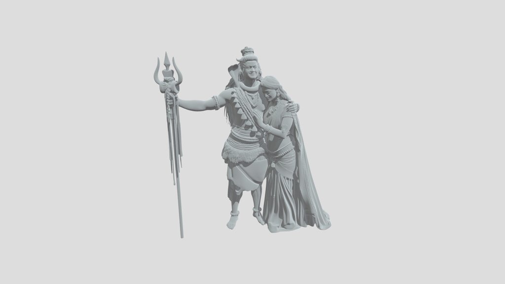 Divine Embrace of Shiva and Parvati