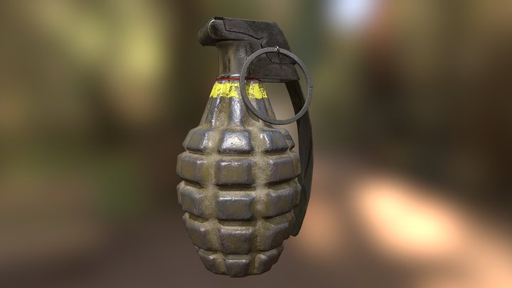 220703 PBR Hand grenade 3D Model