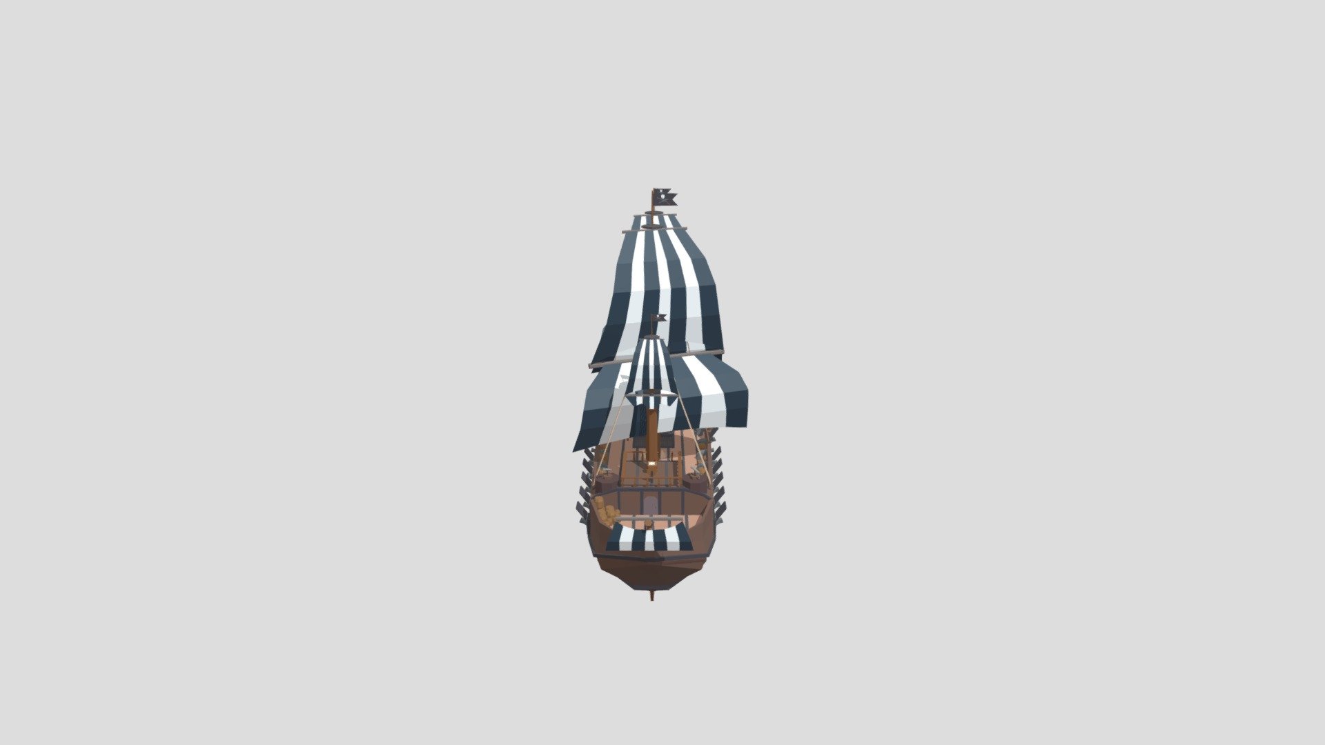 Low poly Pirates' ship