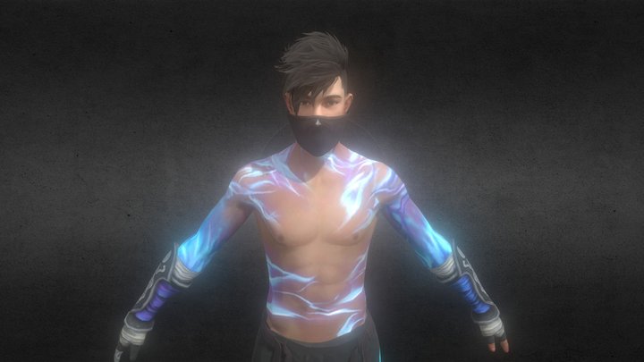freefire new male 3d model by Djajang Studio 3D Model