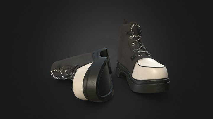 Boots Grunge 3D Model