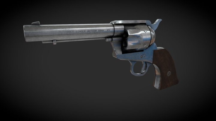 Colt .45 Peacemaker 3D Model