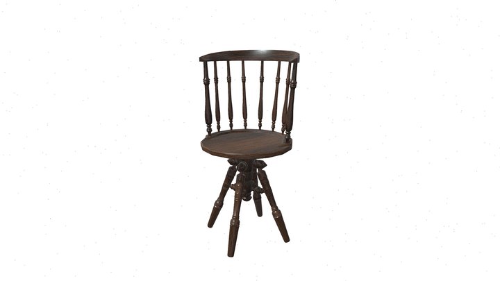 Furniture Asset - Piano Stool 3D Model