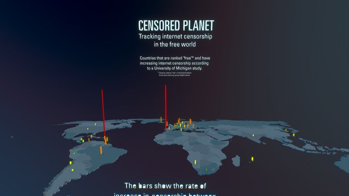 Increasing Internet Censorship 3D Model