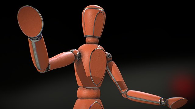 Maniqui Sample Material Metal Painted 3D Model
