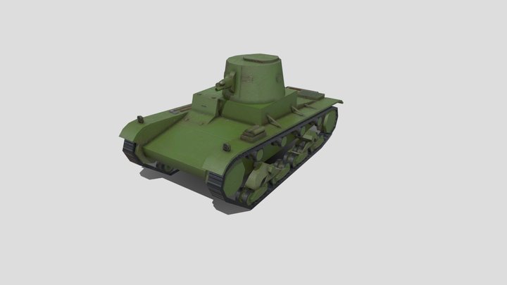 WW2 Chinese Armed Forces Vickers Mark E Type B 3D Model