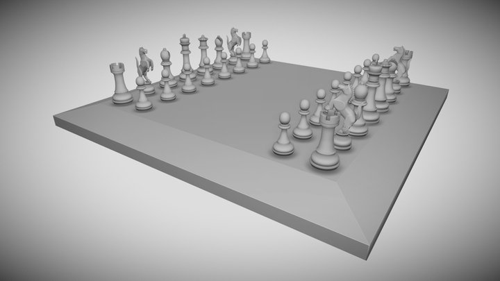 High Poly Chess 3D Model