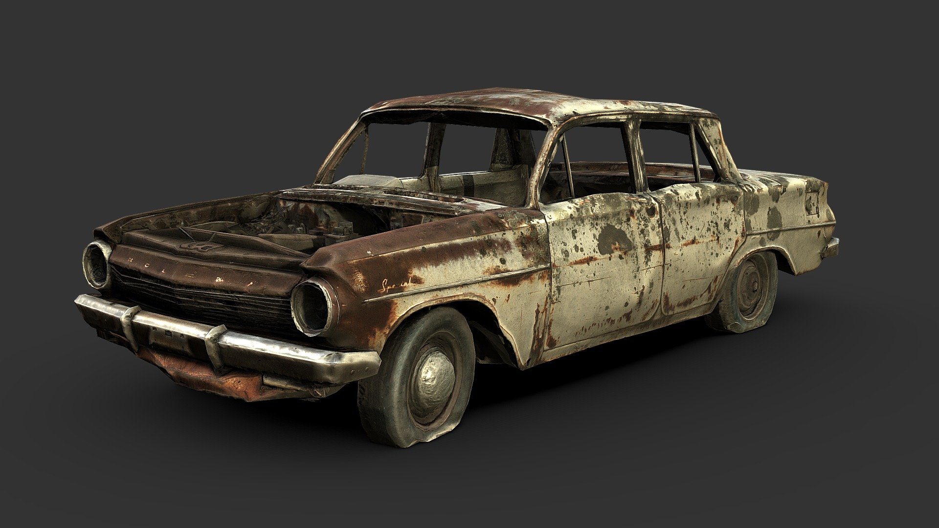 Abandoned Sedan Gameready From Scan Buy Royalty Free 3d Model By Renafox Kryik1023 3671