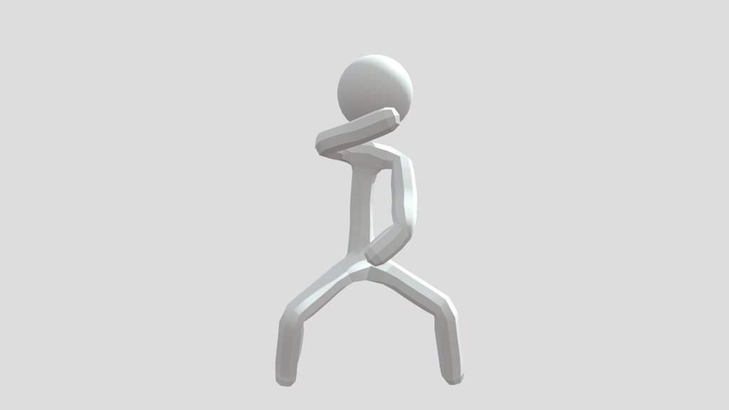 Low Poly Stick Figure (Rigged)