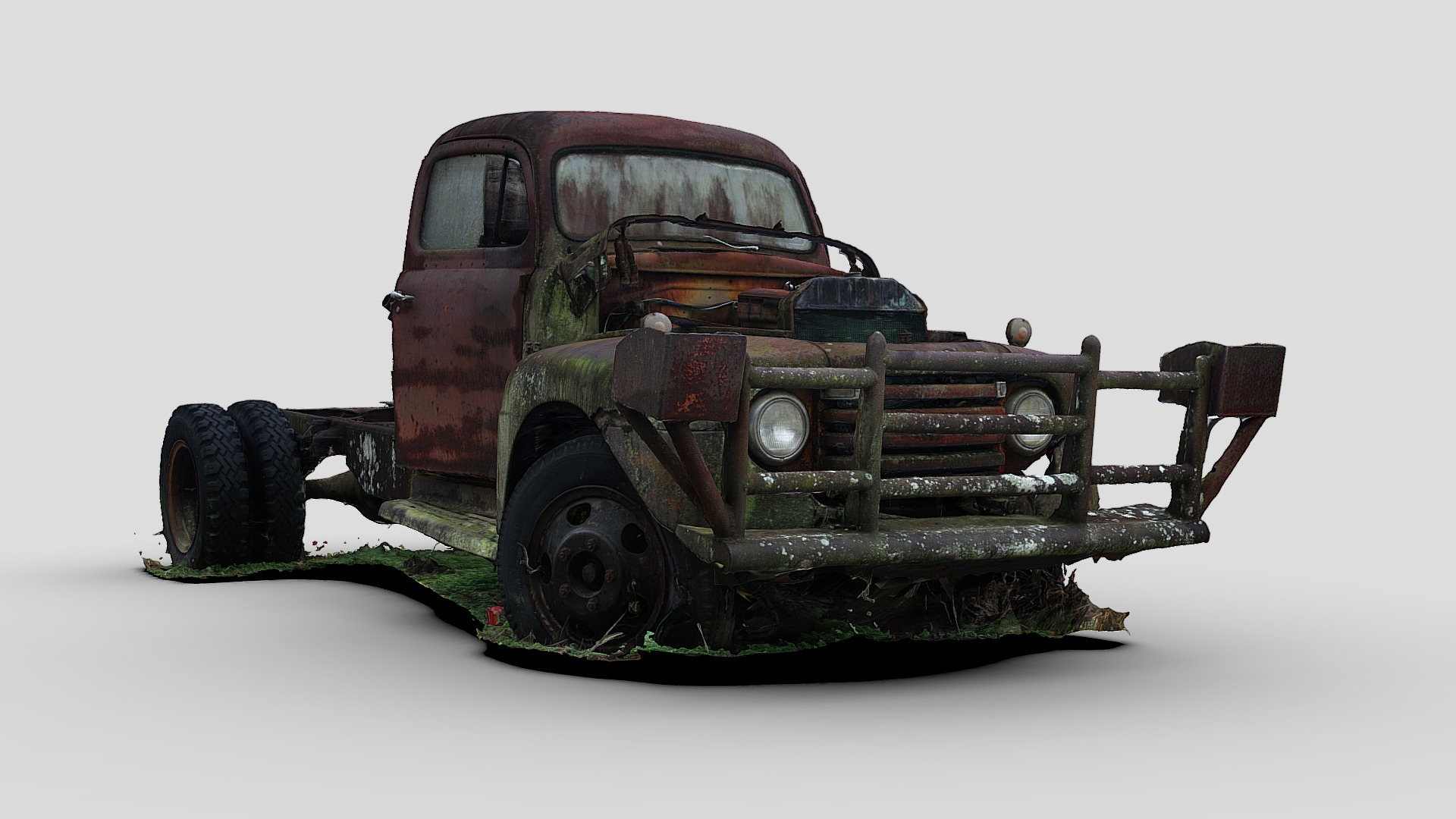 3D model Mossy Truck (Raw Scan) - This is a 3D model of the Mossy Truck (Raw Scan). The 3D model is about a toy truck on a white background.