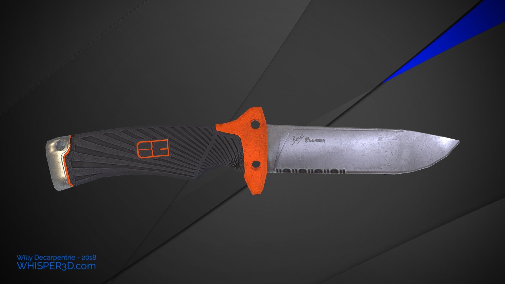 Gerber BG Knife - Bear Grylls edition — Sketchfab embed 3D viewer