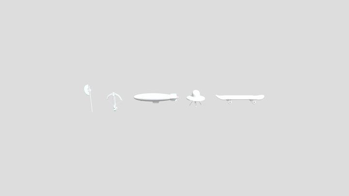 5 объектов 3D Model