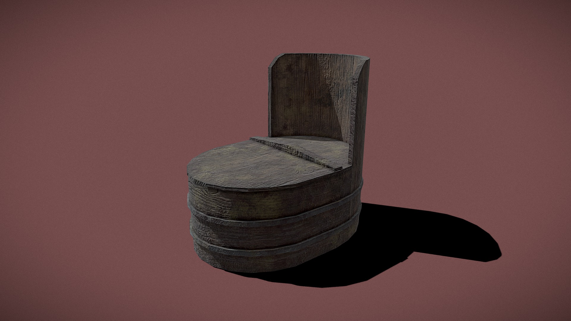 3D model Chamber Pot - This is a 3D model of the Chamber Pot. The 3D model is about a wooden gavel on a red background.