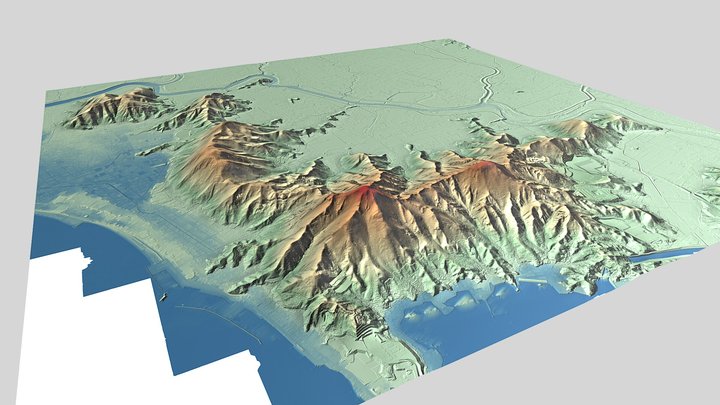 沼津アルプス Sizuura mountains 3D Model
