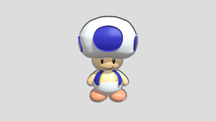 Toad, Mario Bros games 3D Model