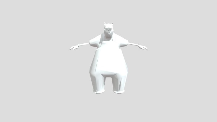 Uncle Samsonite ( Walking Animation ) Rigged 3D Model