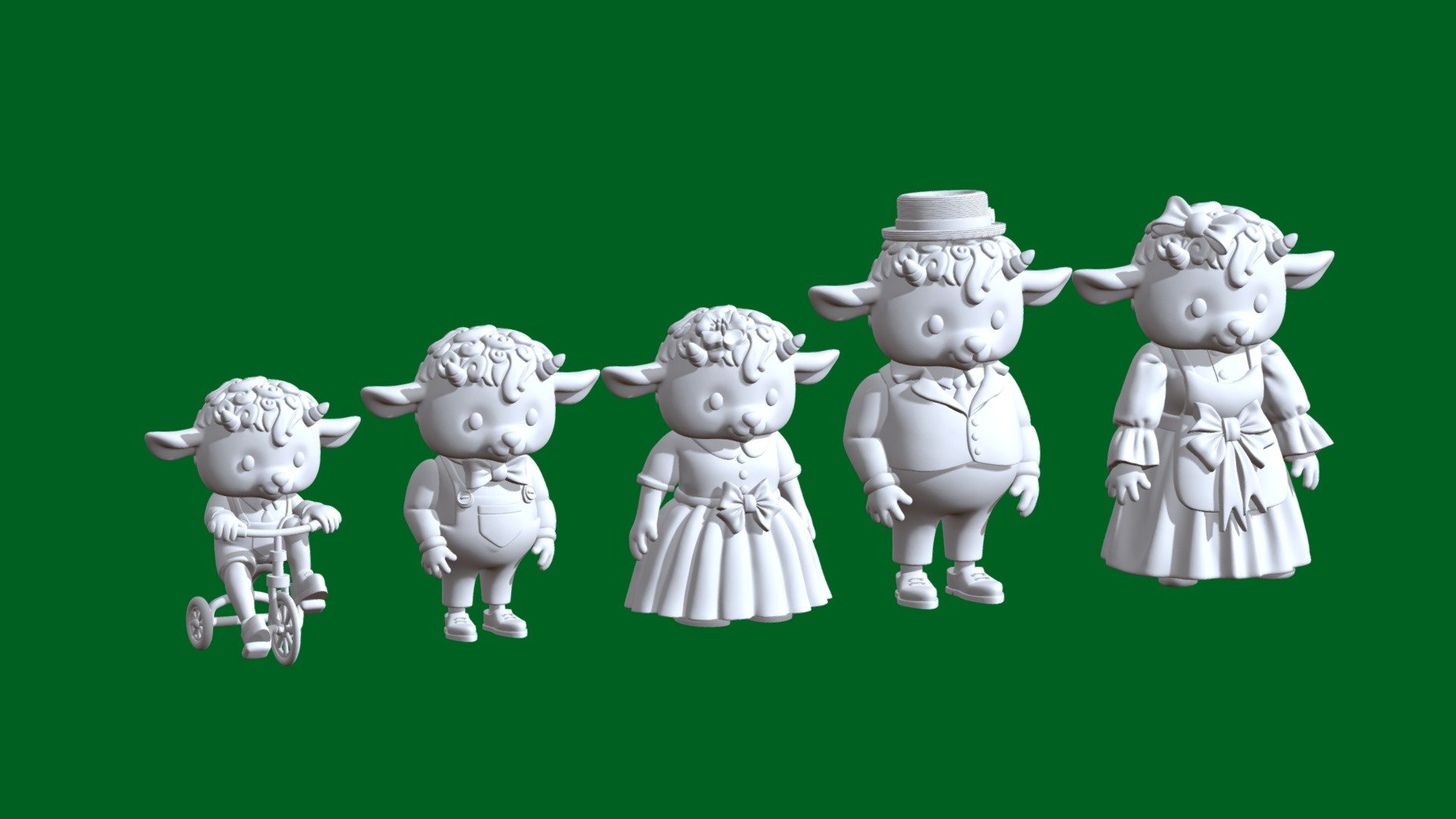 FAMILY SHEEP - Buy Royalty Free 3D model by explorertit36@gmail.com ...