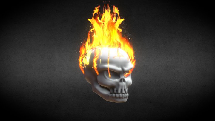 Fire skull 3D Model