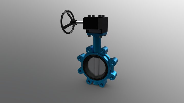 Butterfly Valve 3D Model