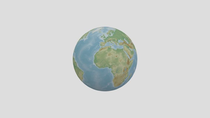 Globo Terráqueo - Mapa Físico 3D Model