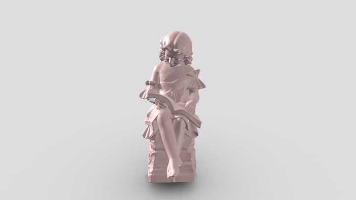 The Girl with the Book 3D Model