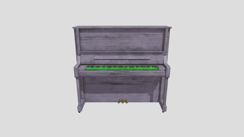 Old White Wooden Piano