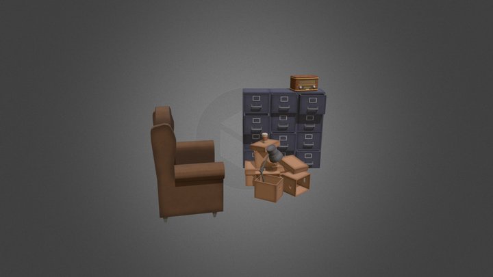 Detective game office assets 3D Model