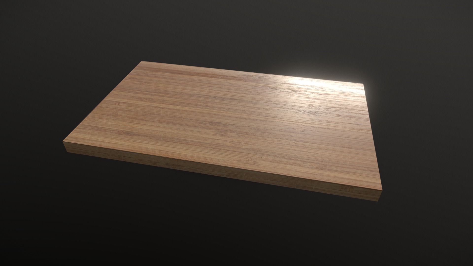 3D model PBR Cutting Board - This is a 3D model of the PBR Cutting Board. The 3D model is about a wooden box with a light on top.