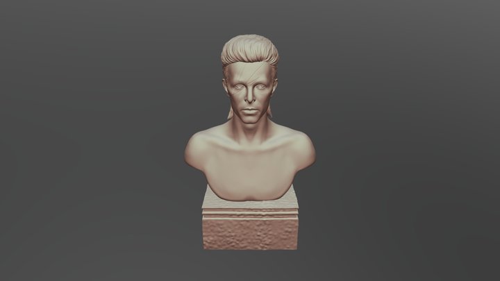 David Bowie 3D Sculpture Model 3D Model