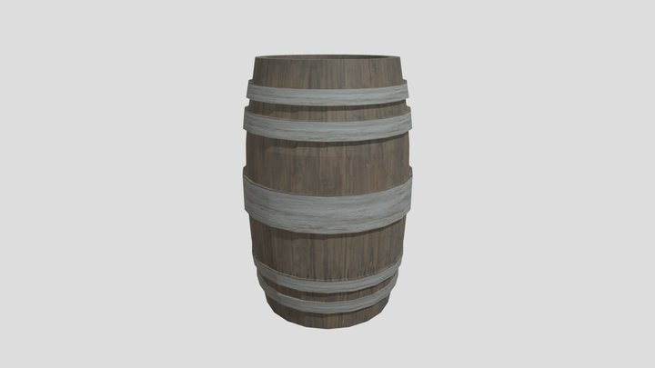 Wooden Barrel Project 3D Model