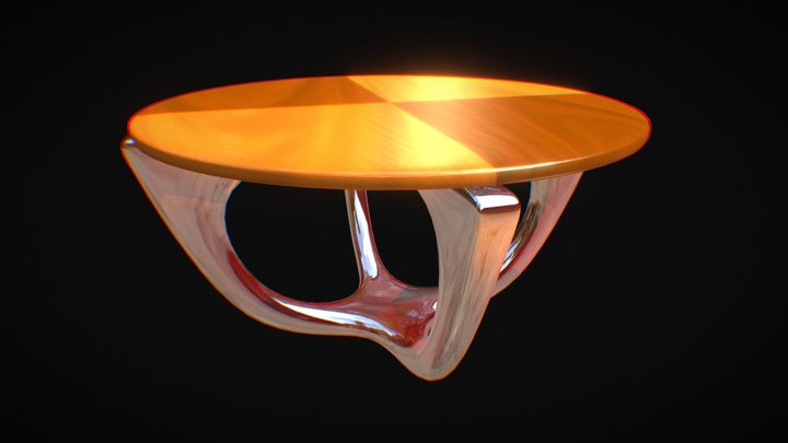 Modern Circle Table 3D Model