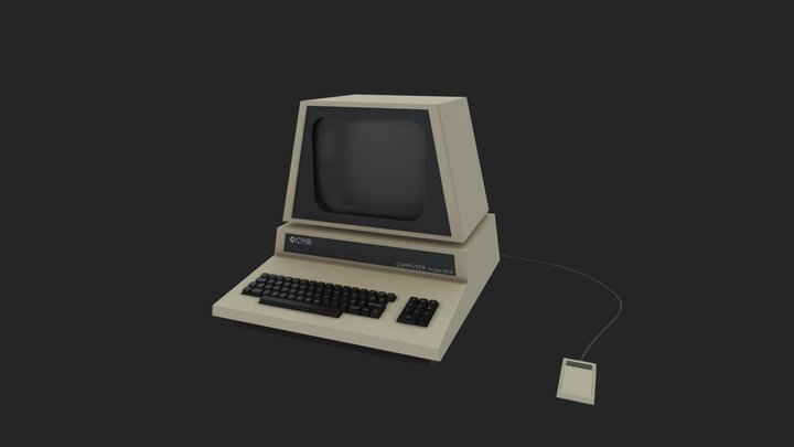 Retro Computer 8032 3D Model