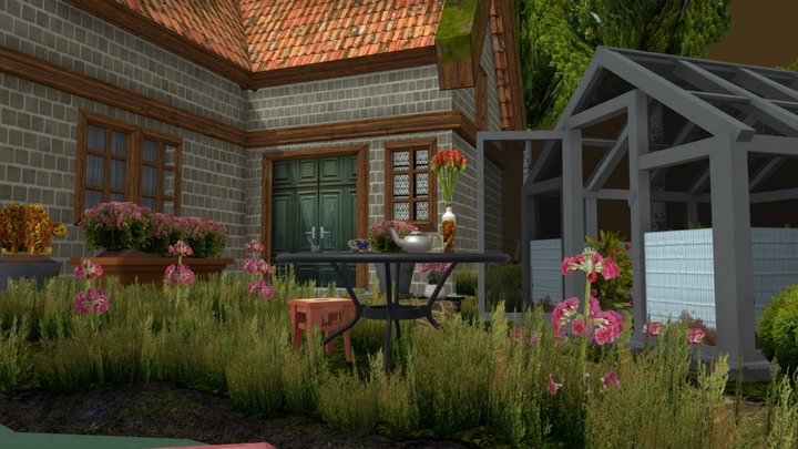 DAE Diorama - Grandma's House 3D Model