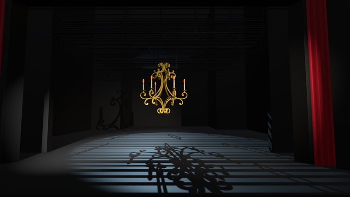 Сцена с люстрой Киркорова 3D Model