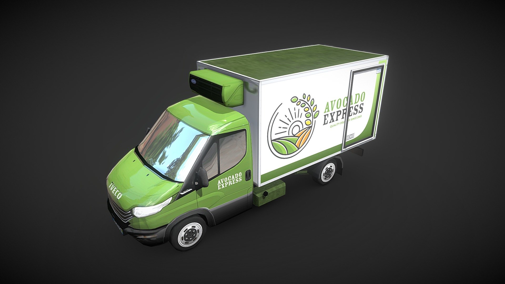 Avocado Express x Iveco Daily Buy Royalty Free 3D model by Gruny