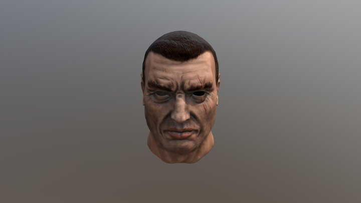 Sgt Baddass Stylized Character Bust 3D Model