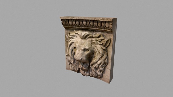 Lion Fountain Head 3D Model