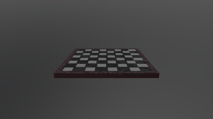 Old-Wired Chess Board 3D Model
