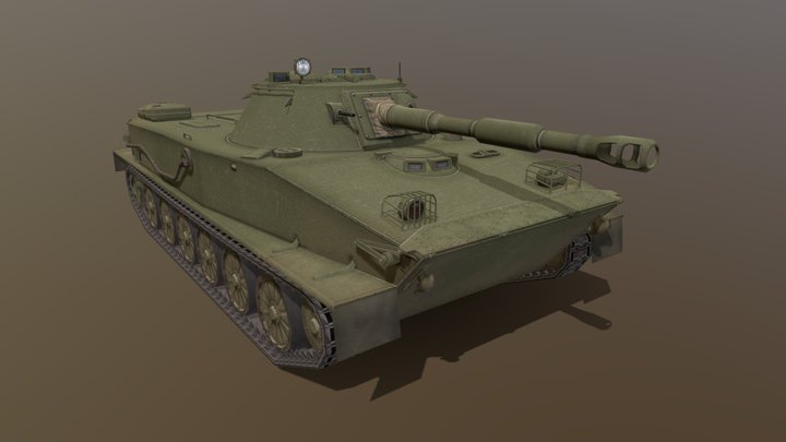 PT-76B – Modello 3D gratuito STL