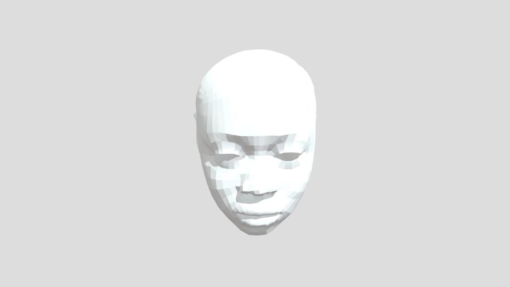 face retopologized 3D Model
