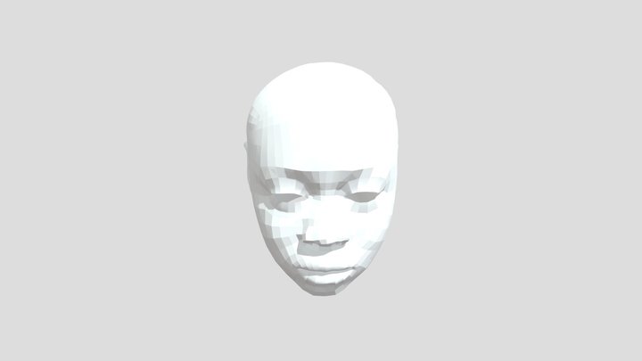 face retopologized 3D Model