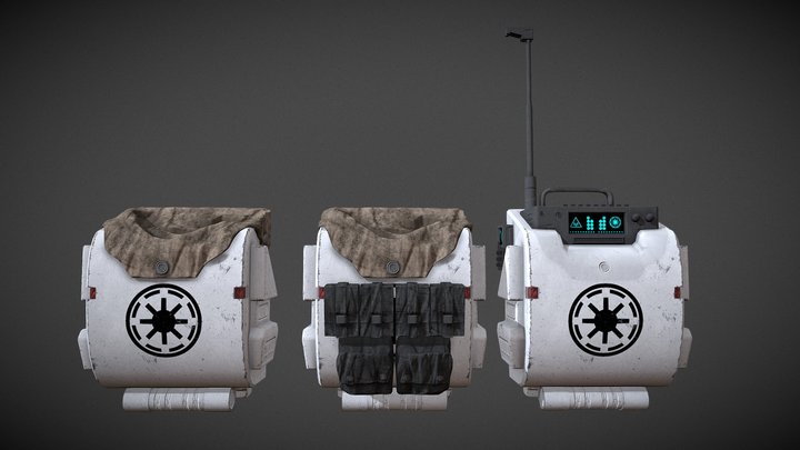 Phase II Clone Trooper Backpacks - Star Wars 3D Model