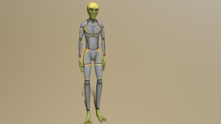 Alien Worker 3D Model