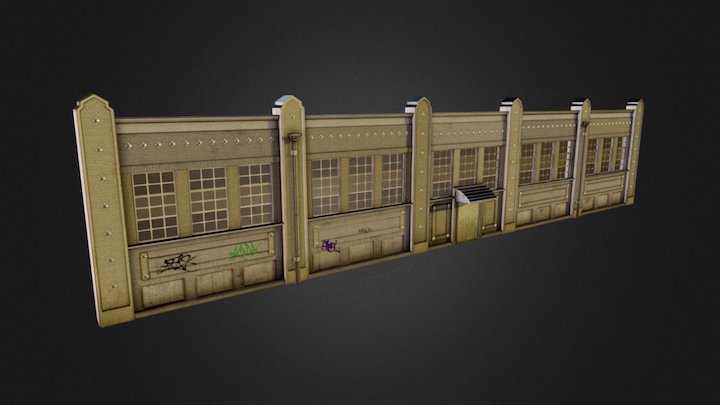 Warehouse front wall 3D Model