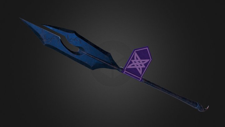 Obsidian Polearm 3D Model